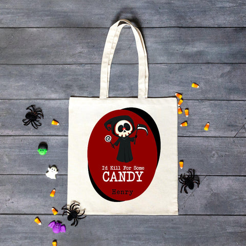Buy Personalized Kill for Some Candy Halloween Tote Bag
