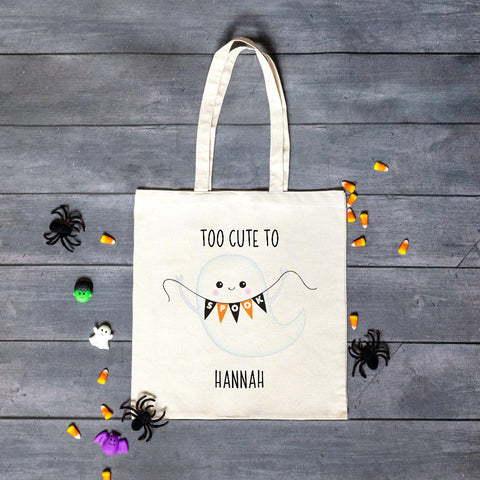 Buy Personalized Too Cute to Spook Halloween Tote Bag
