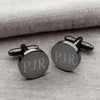 Buy Personalized Round Gunmetal Cufflinks