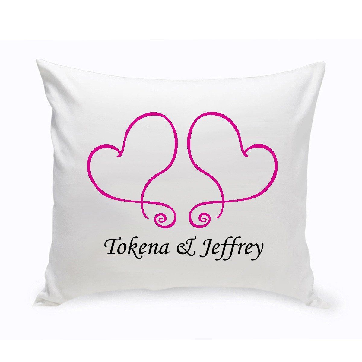 Personalized Couples Unity Hearts Throw Pillow