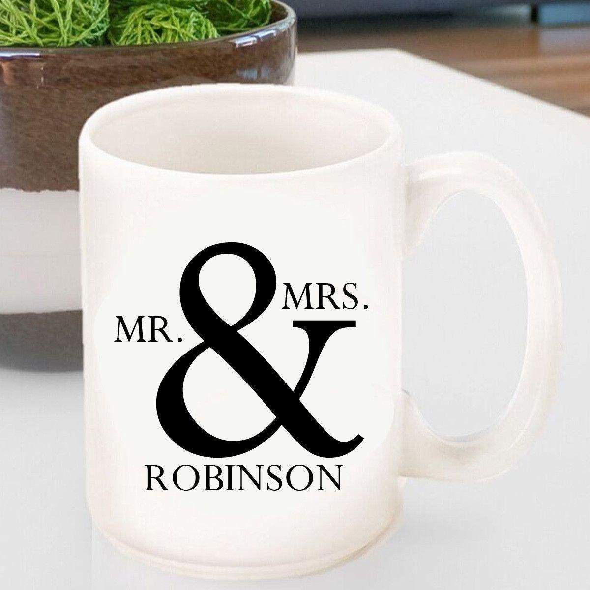 Personalized Mr &amp; Mrs Coffee Mug