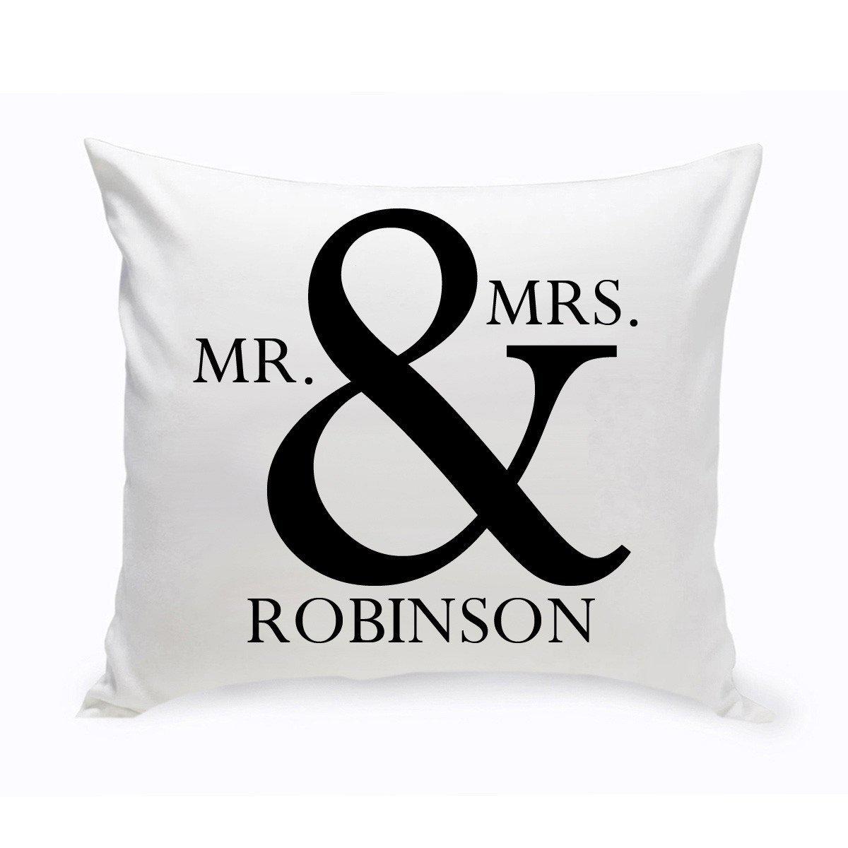Personalized Mr & Mrs Throw Pillow