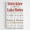 Buy Personalized Lake House Rules Canvas Print