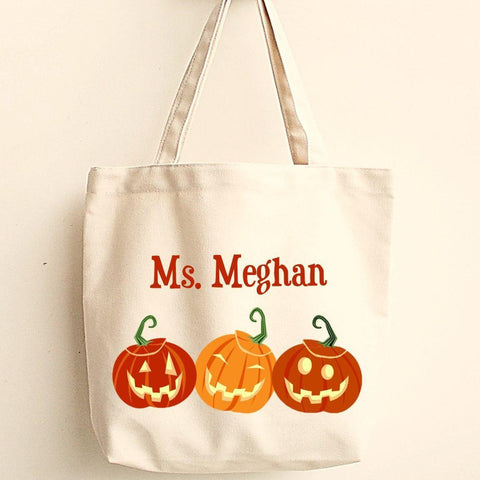 Buy Personalized Halloween Canvas Trick-or-Treat Tote