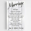 Buy Personalized Marriage Recipe Canvas Print