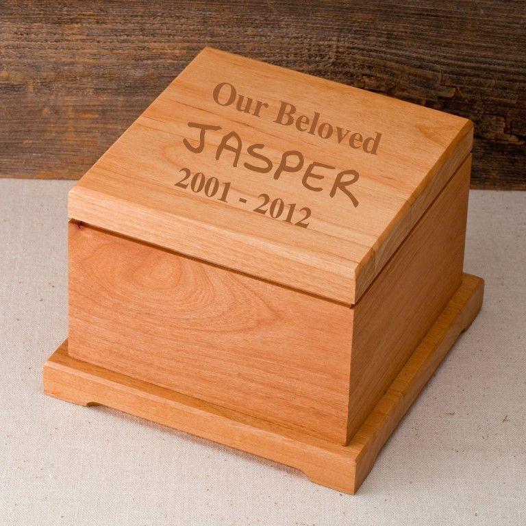 Personalized Large Wooden Pet Urn