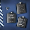 Buy Personalized Groomsmen Proposal Black Matte Flask