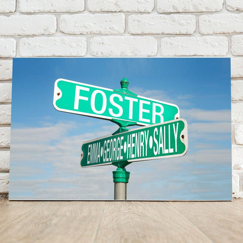 Buy Personalized Street Sign with Names Canvas Print
