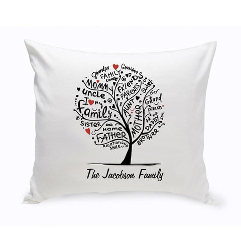 Buy Personalized Family Roots Tree Square Throw Pillow