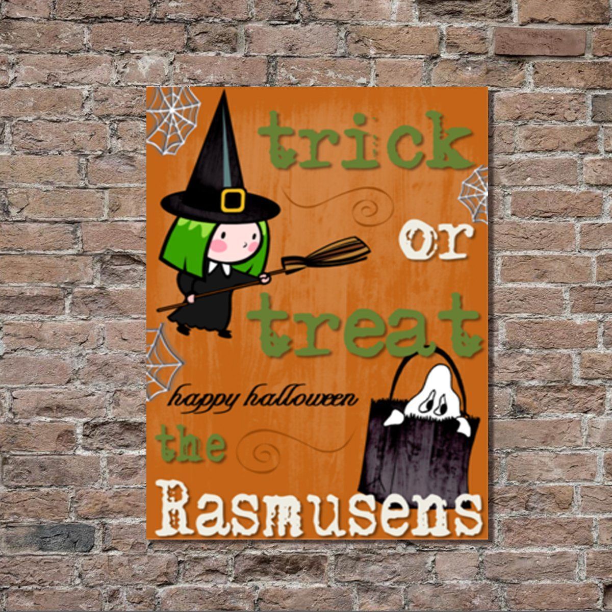 Personalized Halloween Stretched Canvas Wall Decor