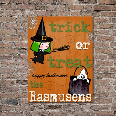 Buy Personalized Halloween Stretched Canvas Wall Decor