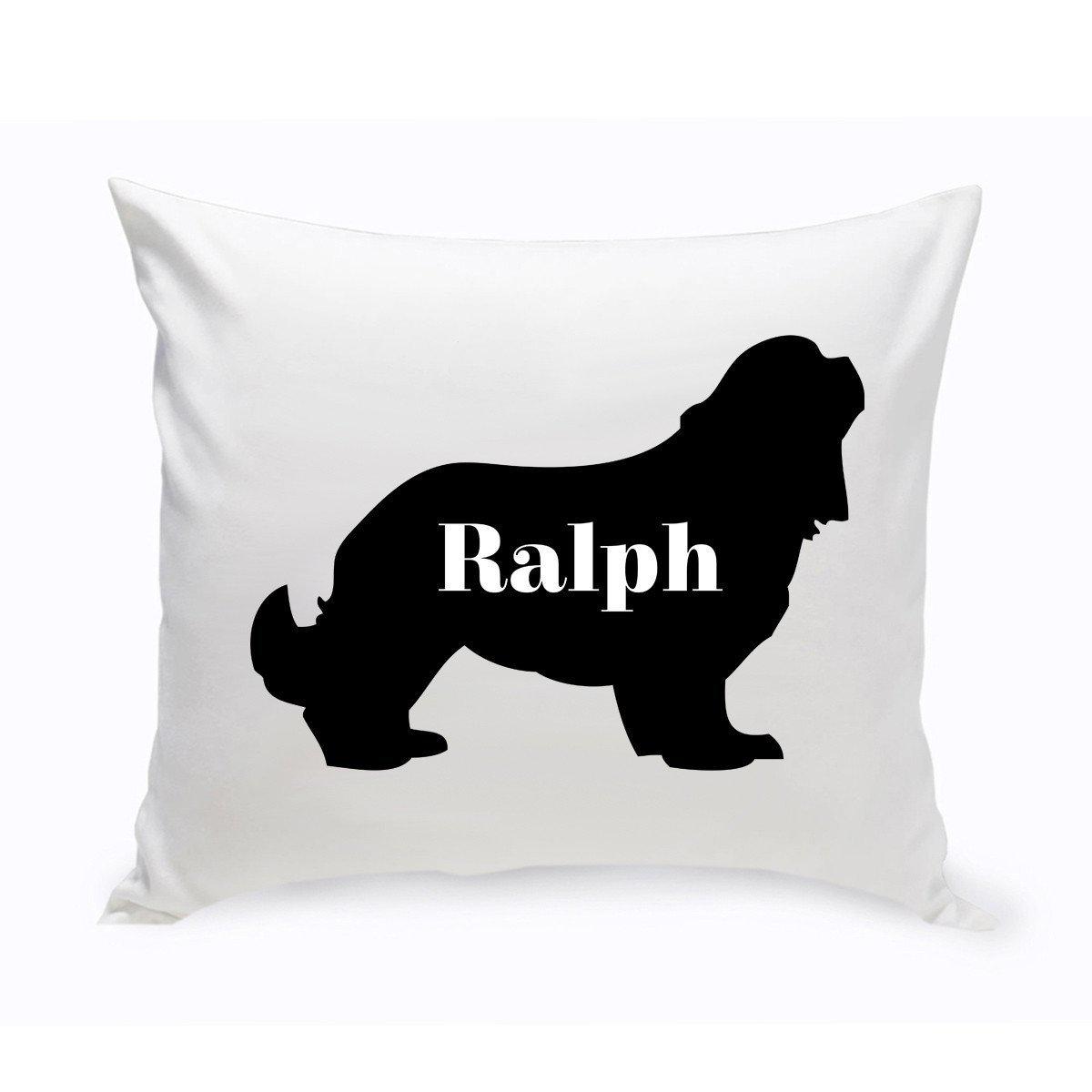 Personalized Dog Silhouette Throw Pillow