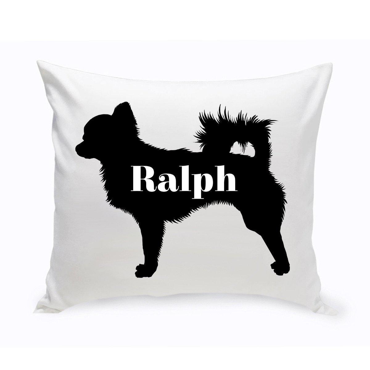 Personalized Dog Silhouette Throw Pillow