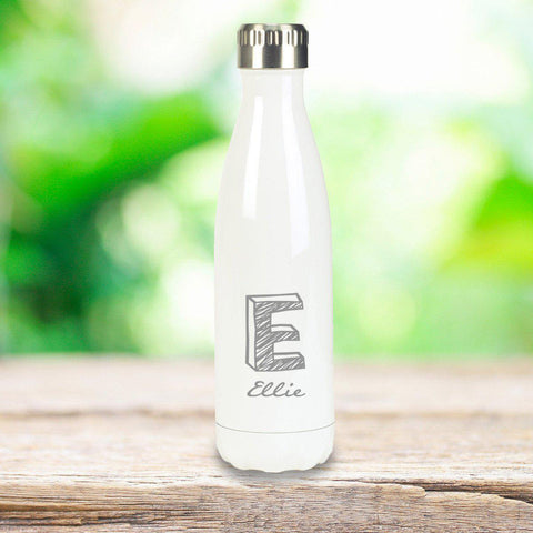 Buy Personalized White Stainless Steel Insulated Water Bottle