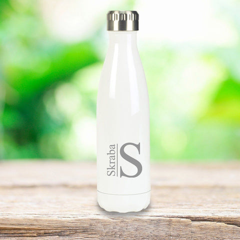 Buy Personalized White Stainless Steel Insulated Water Bottle