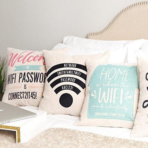 Buy Personalized WiFi Throw Pillow Covers