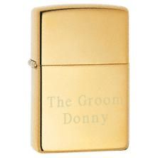 Personalized High Polish Brass Zippo Lighter