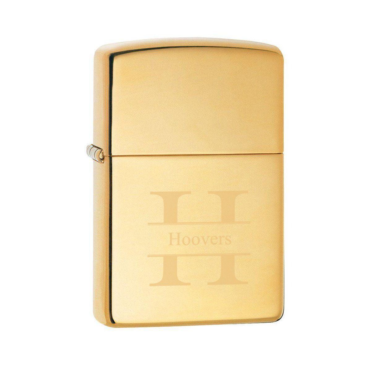 Personalized High Polish Brass Zippo Lighter