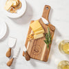 Buy Personalized Acacia Serving Board With 4 Piece Knife Set