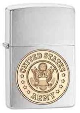 Personalized Zippo Lighter - Air Force, Army Emblem, Marines Emblem, Navy