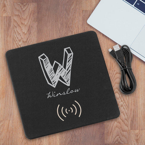 Buy Personalized Black Charging Pad