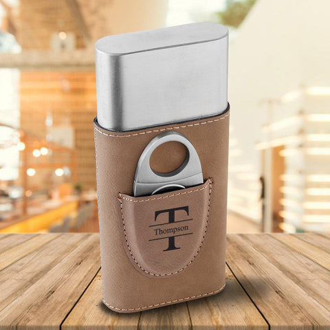 Buy Personalized Cigar Holder - Tan