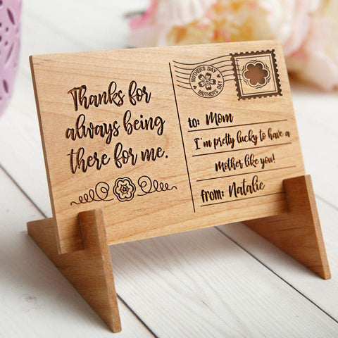 Buy Mother's Day Personalized Wood Postcards