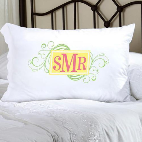 Buy Personalized Felicity Cheerful Monogram Pillow Case