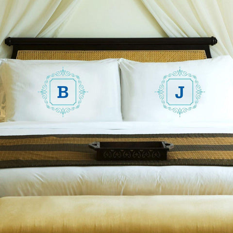 Buy Personalized Initial Motif Couples' Pillowcases