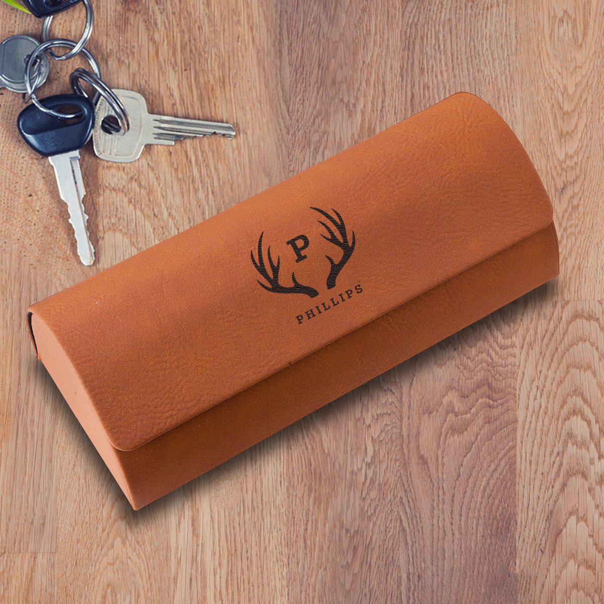 Personalized Eyeglass Case - Rawhide