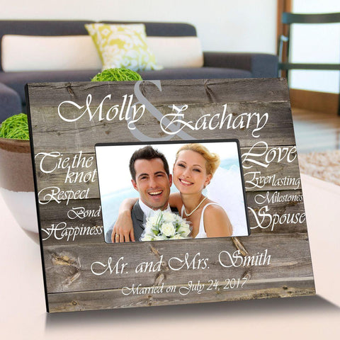 Buy Personalized Tying The Knot Wooden Picture Frames