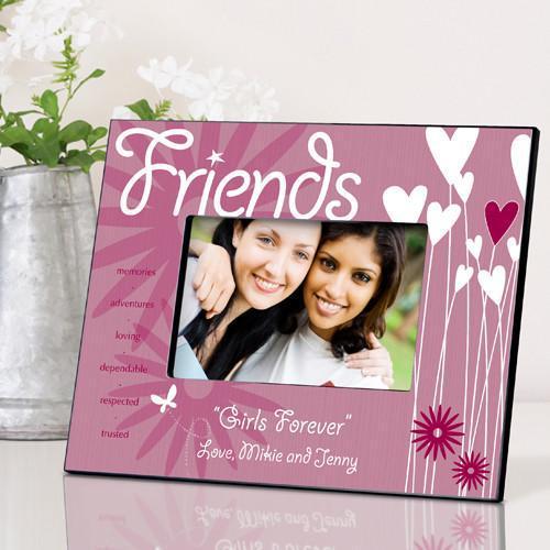Personalized Heart and Flowers Frame