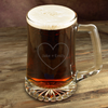 Buy Etched Heart Couples Beer Mugs 25 oz