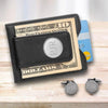 Buy Personalized Gunmetal Cufflinks & Money Clip Set