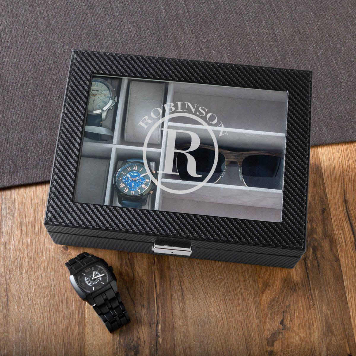 Personalized Watch Box - Sunglasses Box - Combo - Monogram