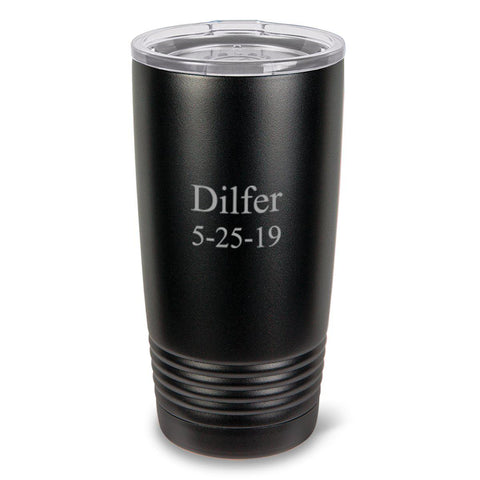 Buy Monogrammed 20oz. Black Matte Double Wall Insulated Tumbler