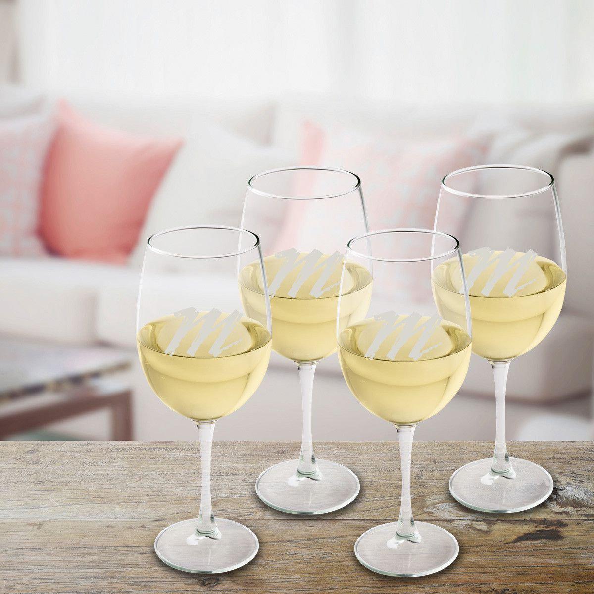 Personalized White Wine Quartet