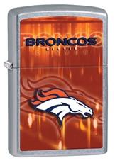 Personalized Broncos Lighter - Nfl - Zippo - Brushed Chrome