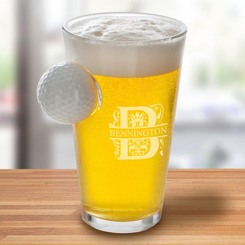 Buy Personalized Golf Ball Pint Glass 16oz.