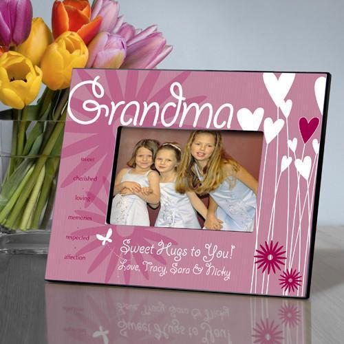 Personalized Heart and Flowers Frame