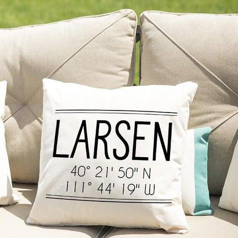 Buy Personalized Location Throw Pillow Covers