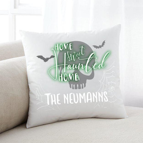 Buy Personalized Little Monsters Haunted Home Halloween Throw Pillow (Insert Included)