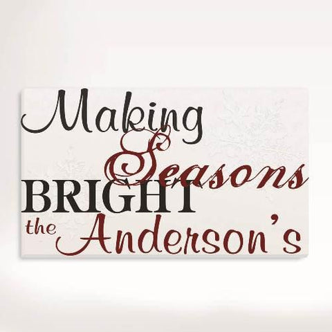 Buy Making Seasons Bright Holiday Canvas Sign