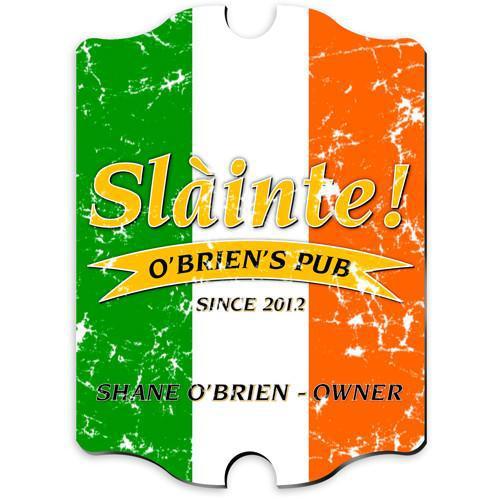 Personalized Irish Themed Vintage Sign