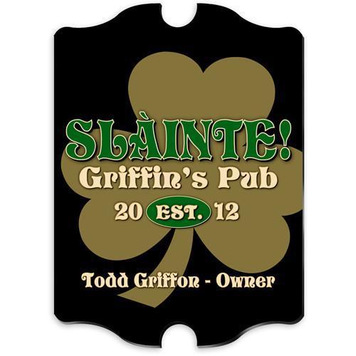 Personalized Irish Themed Vintage Sign