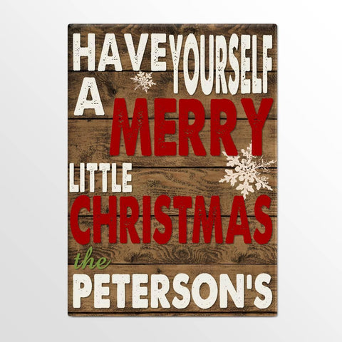 Buy Personalized Holiday Canvas Signs - Merry Christmas