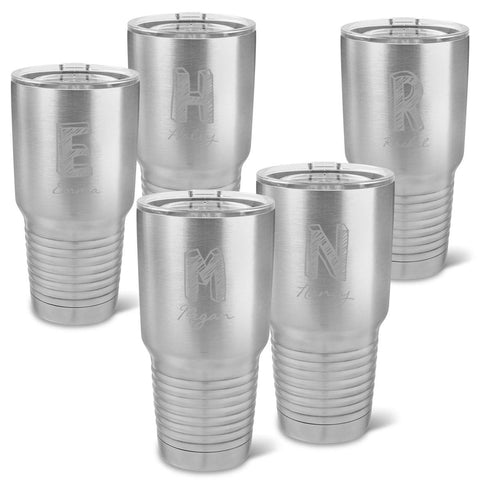 Buy Set of 5 Personalized 30 oz. Stainless Insulated Tumblers