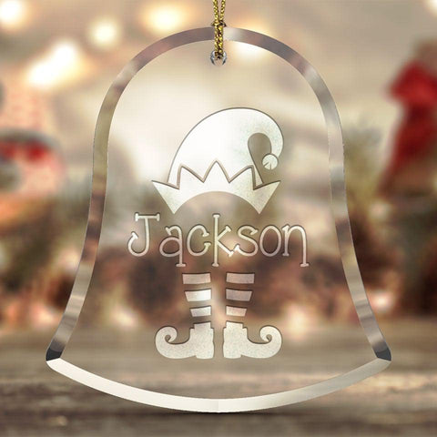Buy Personalized Christmas Beveled Glass Ornament - Bell Shape