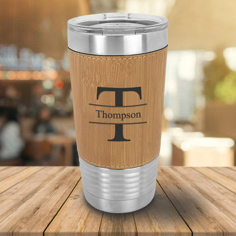 Buy Personalized Bamboo Wrapped Tumbler - 20oz.