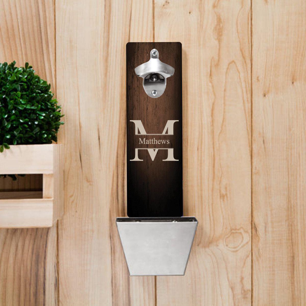 Monogram Wall Mounted Bottle Opener Monogram Wall Mounted Bottle Opener